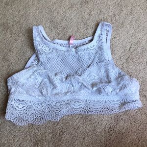 White lace bra